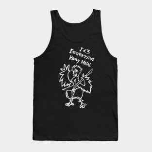 Heavy Metal Band Guitarist Chicken Guitar Playing Chick Gift Tank Top